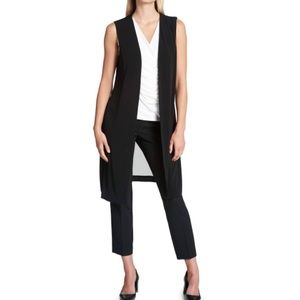 DKNY Sheer Black Long Vest